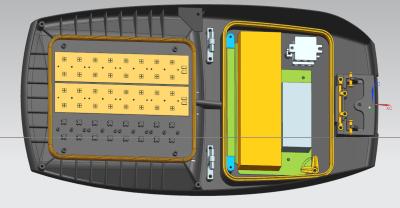 China 70 Watt Led Parking Lot Light Fixtures SMD3030 Chips Aluminum Housing for sale