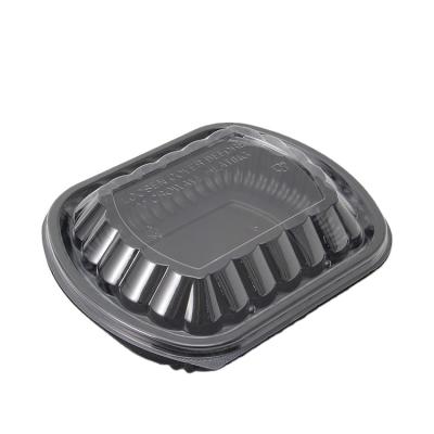 China Plastic Microwavable Black Disposable Microwavable Cutlery Disposable Microwavable Plastic Sugar Cane Bowl Containers Base Takeout for sale