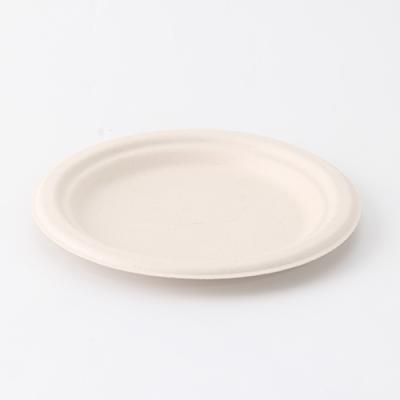 China Sugar Cane Bagasse Dishes Biodegradable Dishes Restaurant Disposable High Quality Material Disposable Dishes for sale