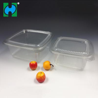 China Disposable Clear Disposable Plastic Salad Box Fruit And Vegetable Salad Packing Takeout Container With Lid for sale