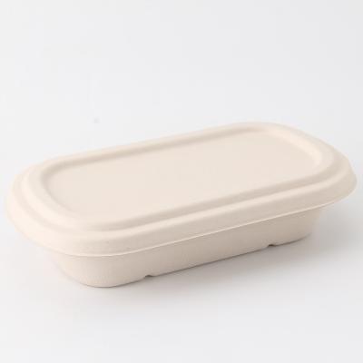 China Traditional Disposable Bagasse Lunch Box Eco Friendly Biodegradable Sugar Cane Take Away Bagasse Lunch Box for sale