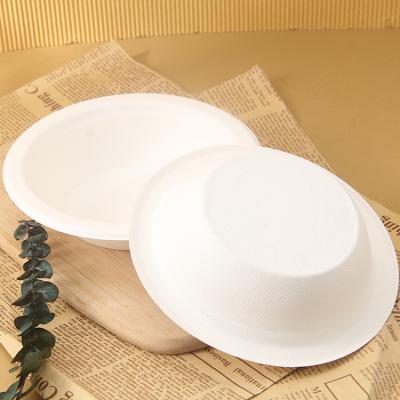 China Disposable Food Bowl Biodegradable Eco-Friendly Bagasse Bagasse Paper Pulp Hot Soup Bowls for sale