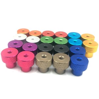 China Hex Aluminum Color Button Knurled Nut Knurled Head Thumb Screw M2 M3 M4 M5 M6 M8 M10 for sale