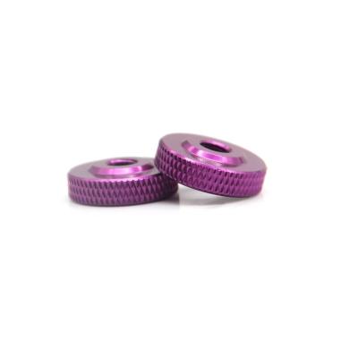 China Knurled Aluminum Rounded Knurled Flat Knurled Nuts Hand Knurled Nut For RC Parts for sale