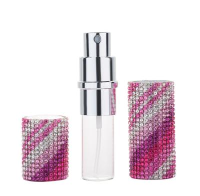 China Portable Package Ea001 Mini Refillable Spray Bottles For Full Travel 10ml Bling Perfume Pump Casing Perfume Atomizer Bottle for sale