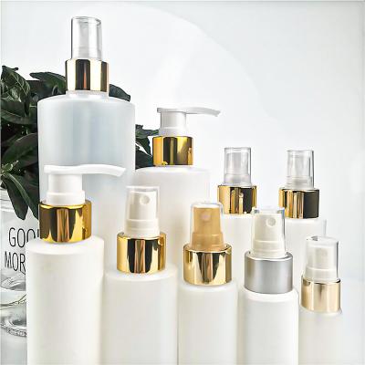 China Personal Care Cosmetic Skincare Packaging Plastic Body Lotion Bottle 30ml 40ml 50ml 100ml 120ml Gold Silver Pump Bottle Empty Pump Bottle for sale