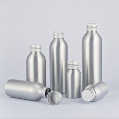 China High Grade Aluminum Bottle 50ml 100ml 150ml 200ml 250ml Custom Cosmetic Liquid Oil Bottle With Aluminum Screw Lid for sale