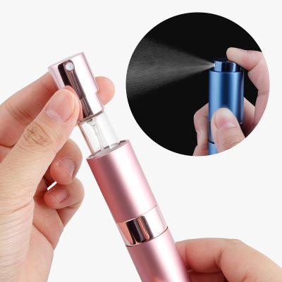 China E-best Small Matte Black Aluminum Metal Fragrance 5ml 8ml 10ml 15ml 20ml Atomizer Travel Spray Cosmetic Perfume Bottle for sale