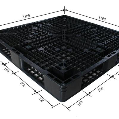 China Custom Cheap High Quality Four Way Heavy Duty HDPE Double Sided Stacker Rackable China Entry Plastic Pallet for sale