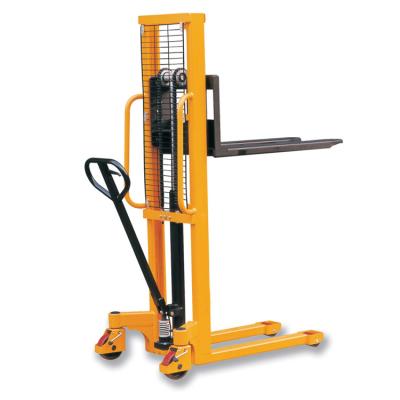 China Casters Reinforced Steel 1.5 Ton Straddle Manual Hand Mini Stacker Forklift 1500kg High Quality Hydraulic Manual Stacker for sale