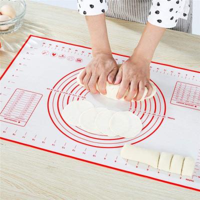 China 2021 Viable Silicone Anti-Slip Mat Baking Pastry With Measurements Dough Rolling Silicone Pastry Mat for sale