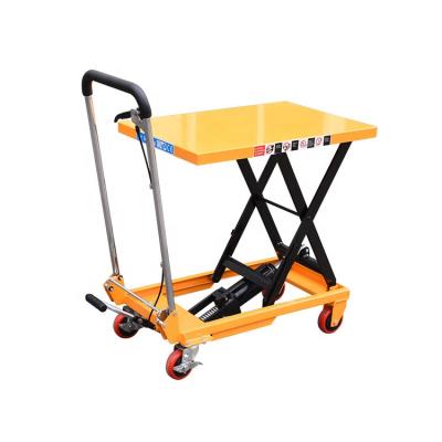 China Hotels Platform Truck Hydraulic Manual Loading and Unloading Stacking Lifting Platform Truck Movable Mold Platform Lift Small for sale