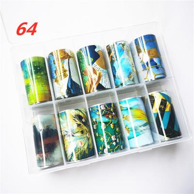 China Newest Nail Art Factory New Design Transfer Foil Foil Foil For Nail Art Sticker For Nail Art Decoration 64 4*100cm for sale