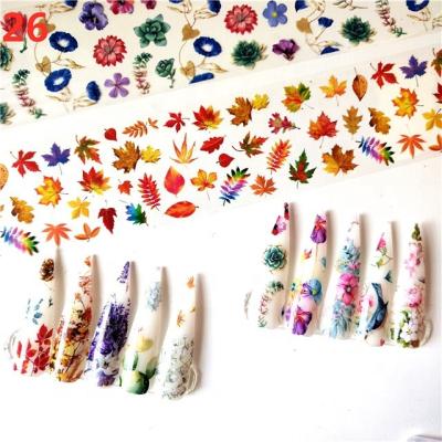 China 2020 Newest Nail Art Decoration Maple Leaf Nail Art Aluminum Nail Art Sticker For Nail Art Decoration NO.26 for sale