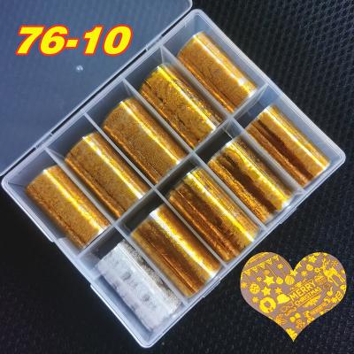 China Newest Nail Art Decoration Popular Luxury 3D Gold Nail Foil Rolls Decals Stickers Christmas Hallowee Sticker Nail Foil for sale