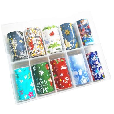 China 3d Nail Art DIY Decoration New Arrival Design Factory Christmas Transfer Foil Nail Foil The Latest For Nail Art Sticker For Nail Art Decoration 076 4*100cm nail for sale