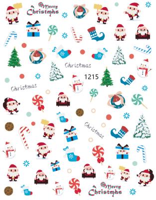 China 3d Nail Art Snow Sticker Stickers Manicure Design White Nail Art Decals Decoration Self Adhesive DIY Art Decoration Merry Christmas Nail For Nail Design for sale