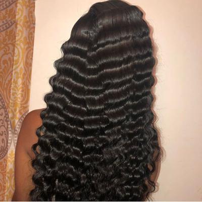 China Baby Hair Pre-Plucked Brazilian Remy Hair Lace Front Wigs, Wholesale Deep Wave 13*4 Wigs For Women Hair for sale