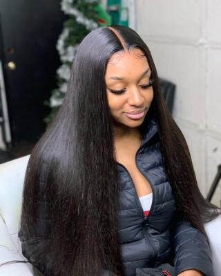 China Undetectable Wave 10a Grade Full Lace Wig Full Lace Wigs Glueless Silky Straight Full Hair Wigs With Baby Hair for sale