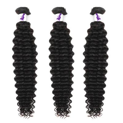 China Deep Wave Hair Bundles 100% Unprocessed Virgin Peruvian Hair for sale