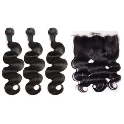 China Wholesale Virgin BODY WAVE Cuticle Aligned Hair Body Wave Bundles and Headbands for sale