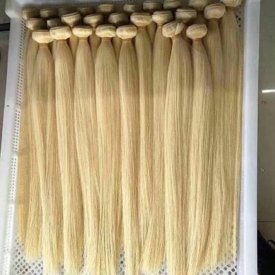 China Straight Cuticle Aligned Mink Hair Blonde Hair Free Samples Brazilian Hair Bundles for sale