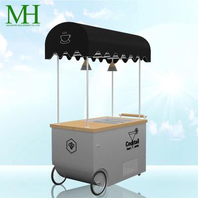 China Commercial Coffee Drinks Supplying Cold Ice Cream For Sale Mobile Push Cart for sale