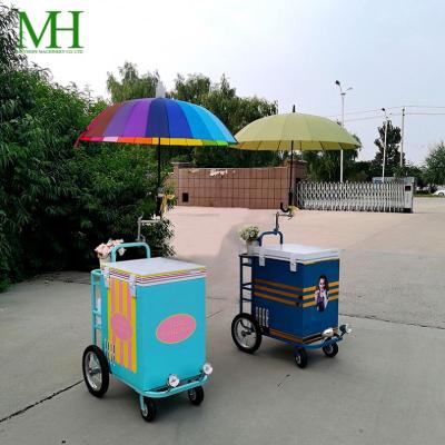 China Outdoor Food Service Cart Snacks Push Mobile Vending Mobile Vending Ice Cream Truck Commercial Cart for sale