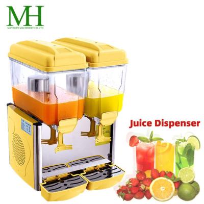 China Juice Or Any Other Drinks 12L X 9.5 Gallon Fruit Juice Beverage Ice Tea Cold Dispenser 2 Tanks for sale