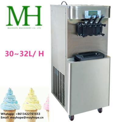 China Snack Factory MAYHOPE Commercial 3 Flavor Soft Serve Ice Cream Machine Factory Price for sale