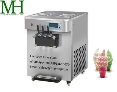 China Snack Factory With Systems 3 Flavor Precooling Compressor Used Soft Serve Chinese Commercial Ice Cream Making Machine For Sale for sale