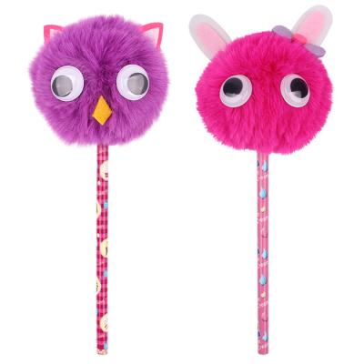 China OEM Pencil Licheng WP3622 OEM Pencil, Personalized 3D Super Cool Plush Fuzzy Pencil For Girls for sale