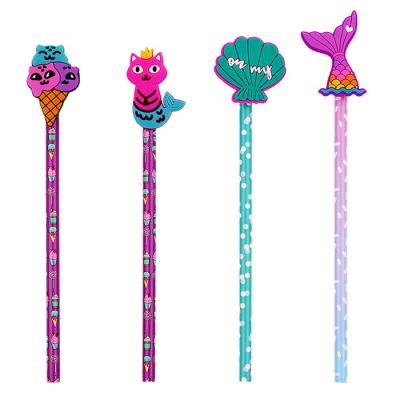 China Shape Pencil Licheng RU125 Pencil Gift Set, Personalized Fashion Mermaid Shape Pencil Set For Kids for sale