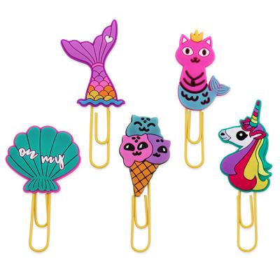 China Paper Clip Kawaii Licheng RU123 Kawaii Paper Clip, Custom Flat Cactus Mermaid Shaped Paper Clips for sale