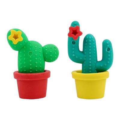 China 3D Eraser Licheng EB417 3D Eraser, Custom Cool Cactus Rubber Pencil Eraser for sale