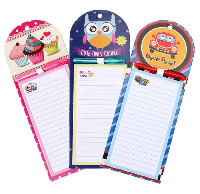 China Fancy Movable Sheet Licheng LW7686 Notepads, Custom Magnetic To Do List Notepad with Pen for sale