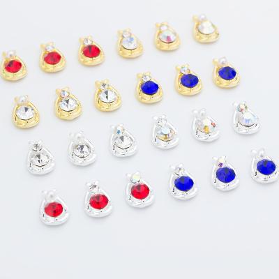 China Fashionable Sequins Crystal Rhinestones Nail Art Accessories Summer Nail Decoration Metal Bead 3D Stone for sale