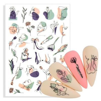 China 2022 Fashionable Wholesale Colorful Nail Sticker DIY Design Nail Decals Multi Salon Accessories for sale