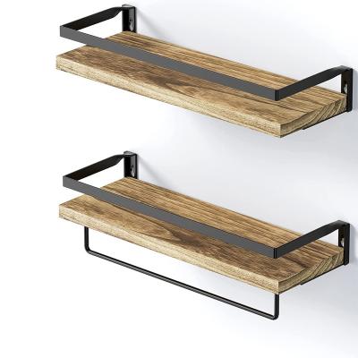 China Sustainable Hot Selling Floating Shelves, Bathroom Shelves With Towel Holders, Wall Shelves For Bathroom/Living Room/Kitchen/Bedroom for sale