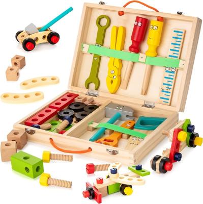 China Maria Montessori Children's Wooden Tool Kit Education Pole Building Toys Eco-Friendly Non-Toxic for sale