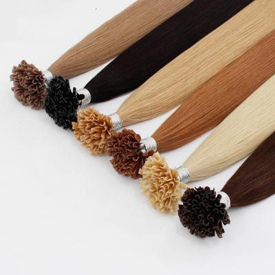 China 2020 High Quality Silky Straight Wave Hair Keratin Hair Extensions Pre Bonded U Tip Cheap Human Remy Hair for sale