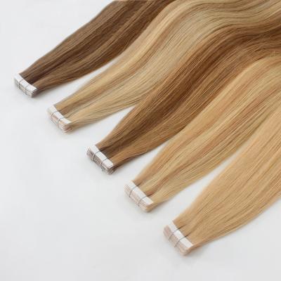 China High Quality Remy Silky Straight Wave Tape In Extensions Tape In Hair Straight Hair 613 Curly Tape In Extensions 28 Inch Tape In Curly Hair Exstenions for sale