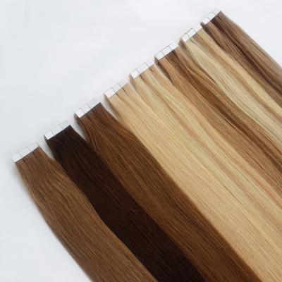 China Two Tone Ombre Color Human Remy Hair Extensions Two Tone Silky Straight Malaysian Seamless Remy Hair Tape Weft Wave Tape Remy Hair Extension for sale