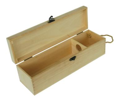 China Custom made wooden wine box with logo stamping for sale