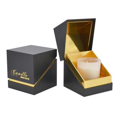 China Wholesale Luxury Premimum Packaging Gift Candle Jar Boxes Custom Fancy Design Logo Rigid Paper Candle Box for sale