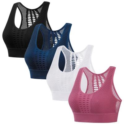 China Cavity Beauty Back Stretch Breathable Yoga Gym Yoga Yoga Back Breathable Plus Size Sports Bra For Women for sale