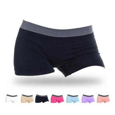 China Wholesale 7 Colors Breathable Pack Hip Shorts Gym Fitness Mid Waist Flat Butt Lifter Safety Shorts Seamless Panties For Women for sale