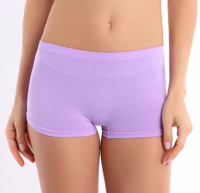 China Breathable 7 Colors Wholesale Sports Style Boxer Shorts Mid-Waist Pack Hip Flat Safety Pants Seamless Panties For Women for sale