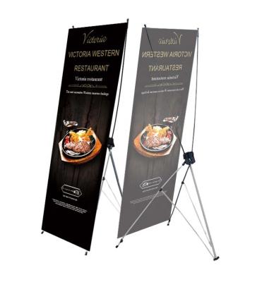 China Image Design Supplirs Heavy Duty PP Synthetic Paper Backdrops Standing Flex Banner Stand For Supermarket Store for sale