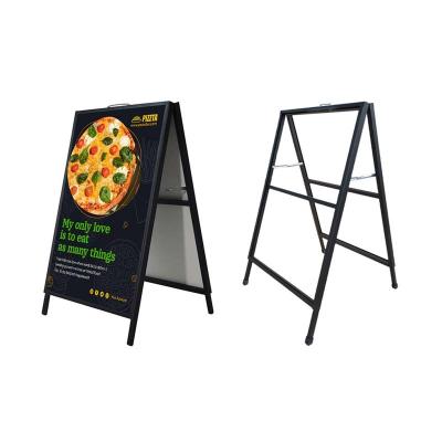 China Outdoor Outdoor Floor Sidewalk Sign Frame Metal Sign Frame Poster Display Frame for sale